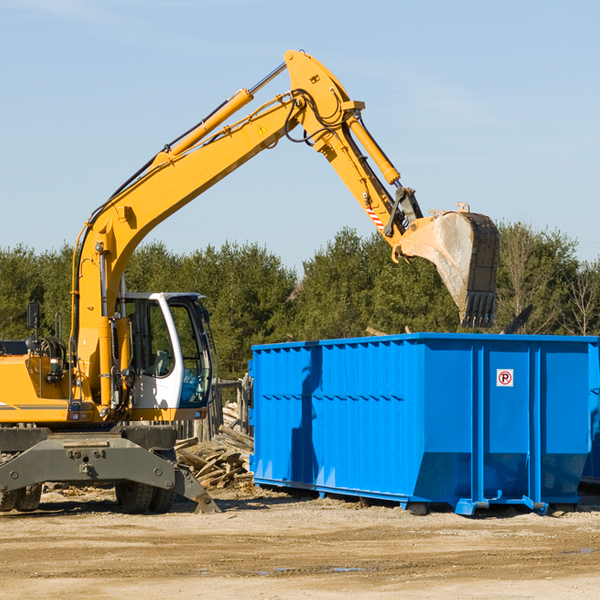 what size residential dumpster rentals are available in Thetford Center VT